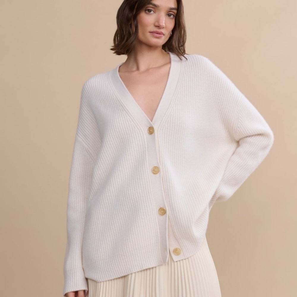 Jenni Kayne Ivory Cashmere Cocoon Cardigan